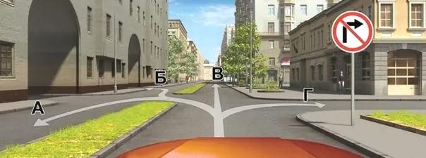 Билет №39, вопрос №3: Вы имеете право продолжить движение на перекрестке: