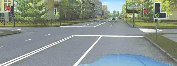 Билет №31, вопрос №6: О чем информируют Вас стрелки на зеленом сигнале светофора?