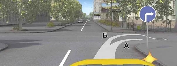 Билет №3, вопрос №8: Вам разрешено выполнить поворот направо на маломестном автобусе: