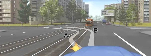 Билет №19, вопрос №8: По какой траектории Вам можно выполнить поворот налево?