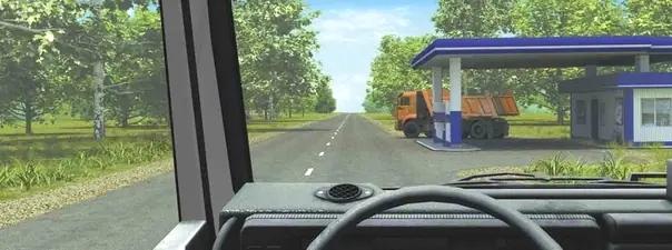 Билет №24, вопрос №8: Должны ли Вы уступить дорогу грузовому автомобилю в данной ситуации?