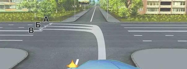 Билет №36, вопрос №8: Вам можно продолжить движение при повороте налево: