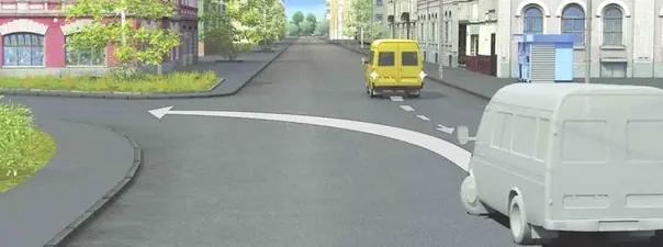 Билет №25, вопрос №9: Водитель случайно проехал перекресток. Разрешено ли ему в этой ситуации использовать задний ход, чтобы затем продолжить движение налево?