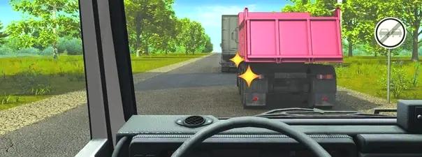 Билет №20, вопрос №11: Можно ли Вам начать обгон грузового автомобиля в данной ситуации?