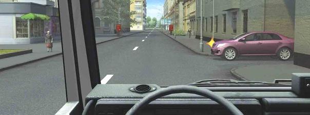 Билет №21, вопрос №12: В каком месте Вам следует поставить автомобиль на стоянку с правой стороны дороги?