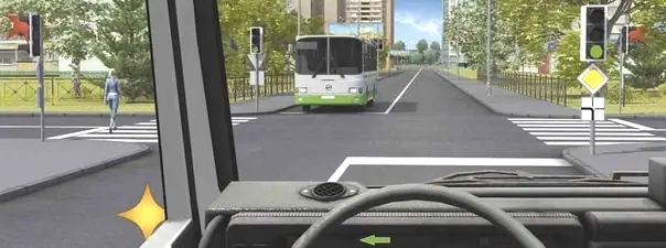 Билет №2, вопрос №13: Вы намерены повернуть налево. Кому Вы должны уступить дорогу?