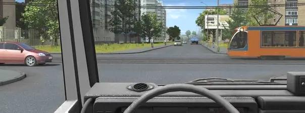 Билет №5, вопрос №14: Кому Вы должны уступить дорогу при движении в прямом направлении?