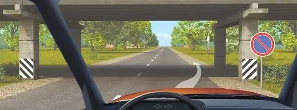 Билет №37, вопрос №4: Можно ли Вам поставить автомобиль на стоянку за путепроводом?