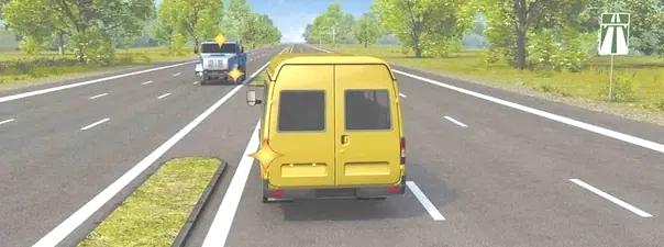 Билет №14, вопрос №16: Кто из водителей нарушает правила разворота на автомагистрали?