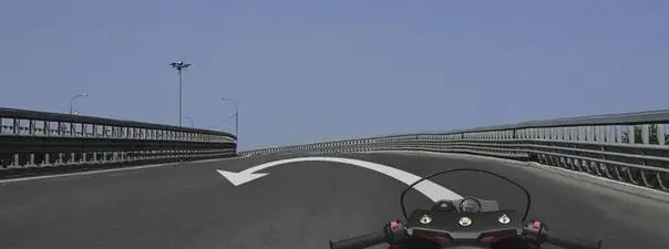 Билет №12, вопрос №9: Разрешено ли Вам выполнить разворот на мосту по указанной траектории?