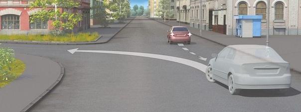 Билет №25, вопрос №9: Водитель случайно проехал перекрёсток. Разрешено ли ему в этой ситуации использовать задний ход, чтобы затем продолжить движение налево?