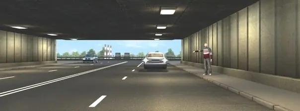 Билет №30, вопрос №9: Разрешено ли водителю легкового автомобиля движение задним ходом для посадки пассажира в тоннеле?