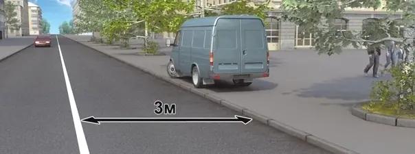 Билет №8, вопрос №12: Нарушил ли водитель грузового автомобиля правила стоянки?