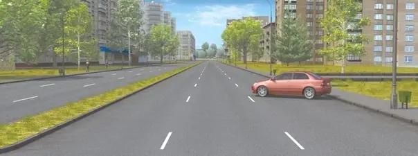 Билет №30, вопрос №12: Можно ли водителю поставить автомобиль на стоянку указанным способом?