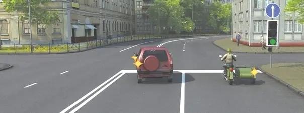 Билет №8, вопрос №13: Кто из водителей, выполняющих поворот, нарушит Правила?