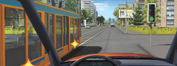 Билет №15, вопрос №13: В каком случае Вы обязаны пропустить трамвай?