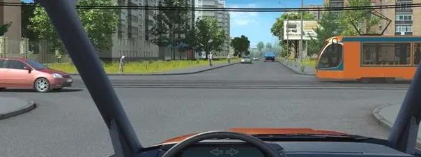 Билет №5, вопрос №14: Кому Вы должны уступить дорогу при движении в прямом направлении?