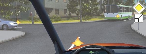 Билет №10, вопрос №15: Кому Вы должны уступить дорогу при повороте налево?