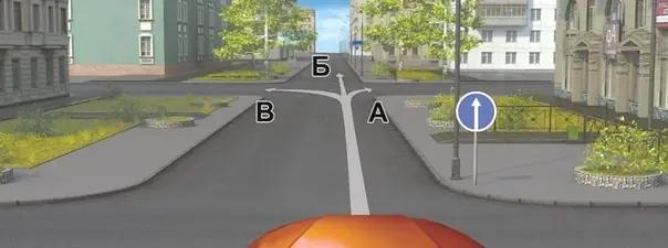 Билет №35, вопрос №2: Вы можете продолжить движение на следующем перекрестке: