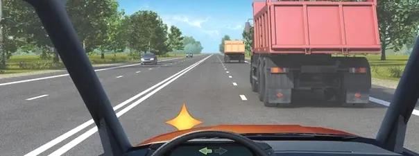 Билет №8, вопрос №11: Разрешено ли Вам после опережения первого автомобиля продолжить движение по левой полосе вне населенных пунктов?