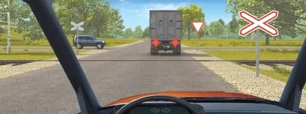 Билет №40, вопрос №16: Можно ли Вам въехать на железнодорожный переезд?