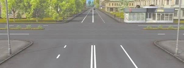 Билет №38, вопрос №1: Сколько пересечений проезжих частей имеет этот перекресток?