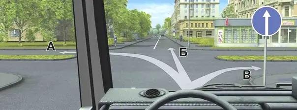 Билет №15, вопрос №2: Вам можно продолжить движение на перекрестке: